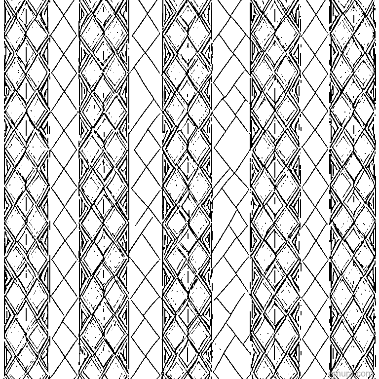 argyle pattern diamonds coloring page - free printable black and white line art for kids and adults