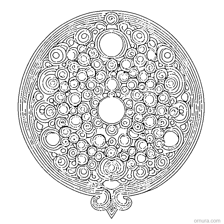 bubble pattern circles coloring page - free printable black and white line art for kids and adults