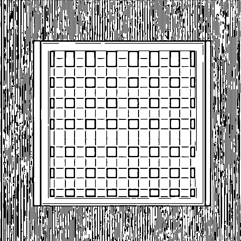 checkerboard pattern rounded coloring page - free printable black and white line art for kids and adults