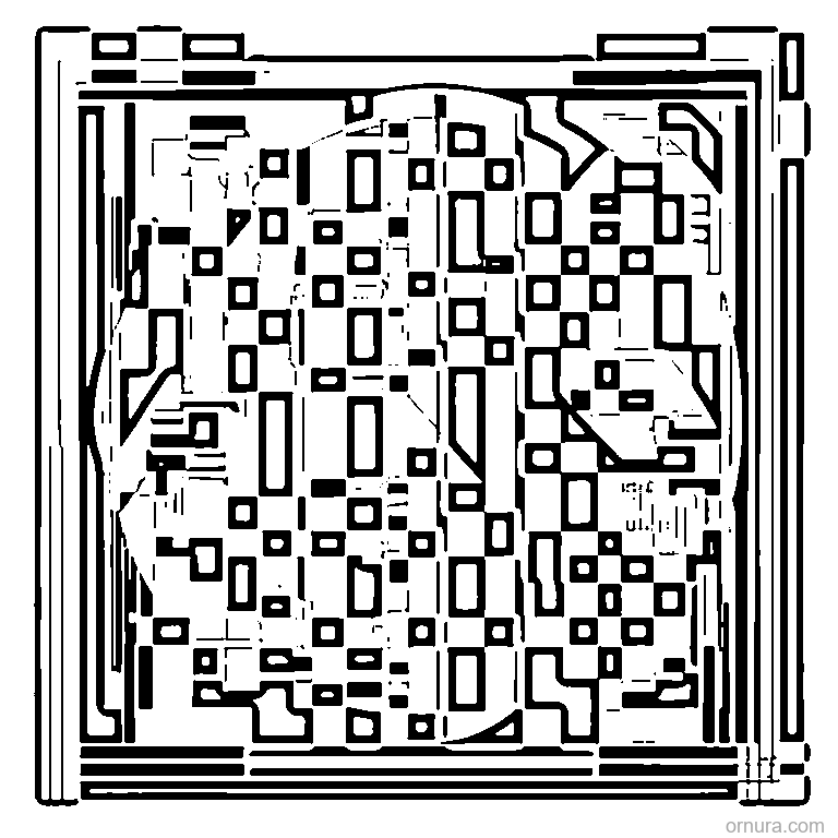 checkerboard pattern coloring page - free printable checkerboard grid for kids and adults