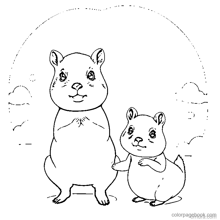 Cute Baby Capybara coloring page