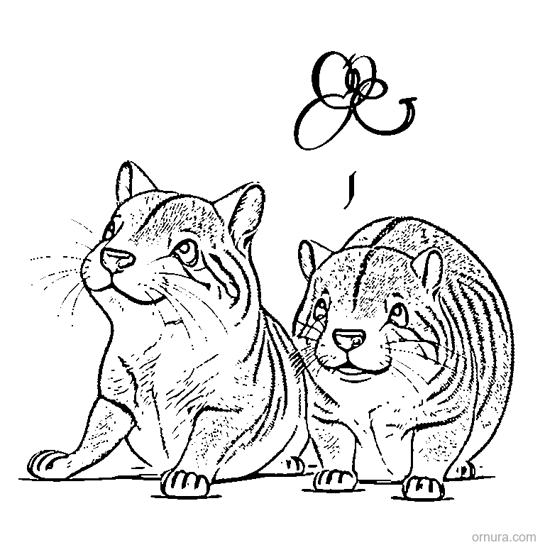 cute capybara facing forward proudly coloring page - free printable black and white line art for kids and adults