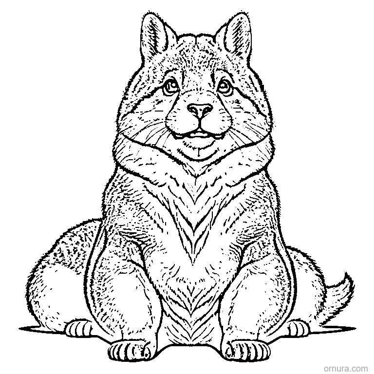 cute capybara from front coloring page - free printable black and white line art for kids and adults