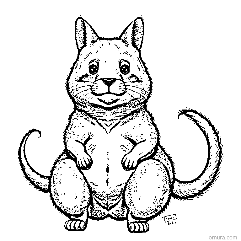 cute capybara waving hello coloring page - free printable black and white line art for kids and adults