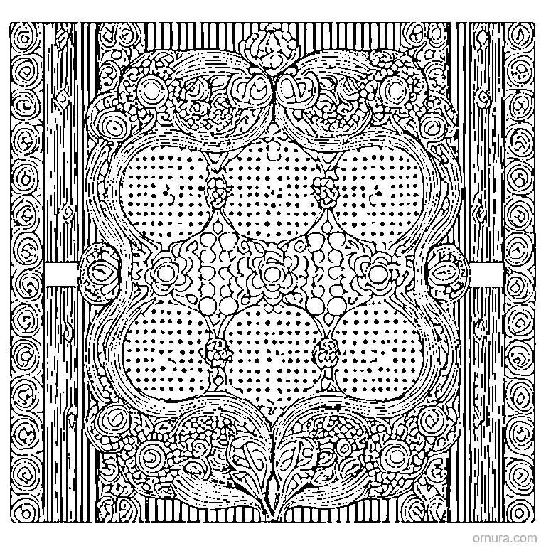 dots and lines pattern coloring page - free printable black and white line art for kids and adults