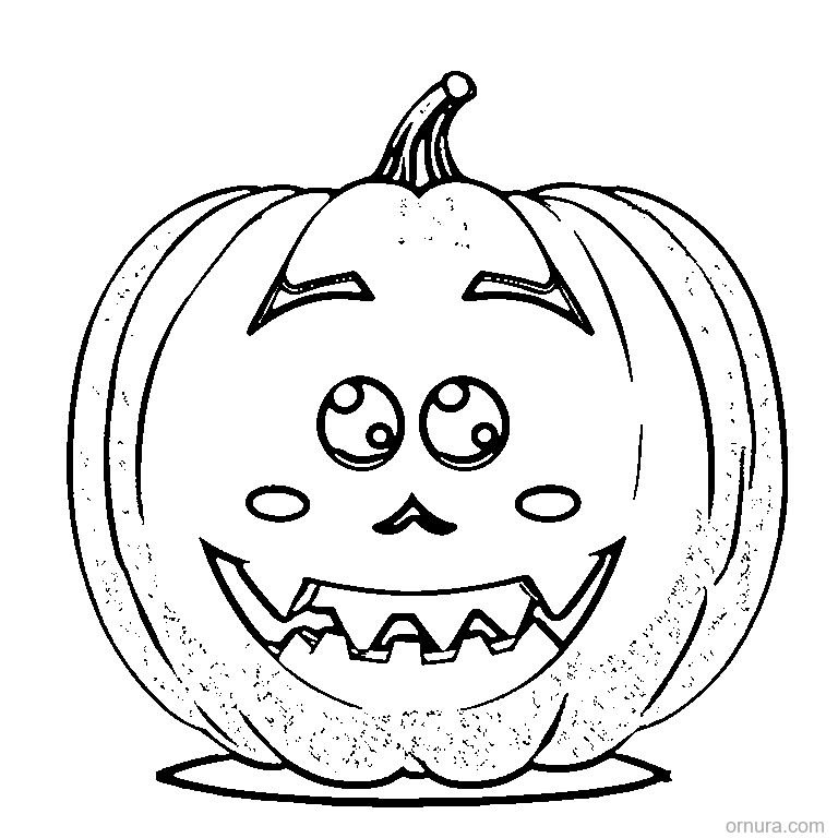 easy jack-o-lantern coloring page - free printable black and white line art for kids and adults