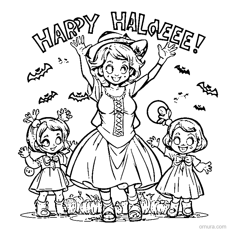 friendly zombie waving coloring page - free printable black and white line art for kids and adults