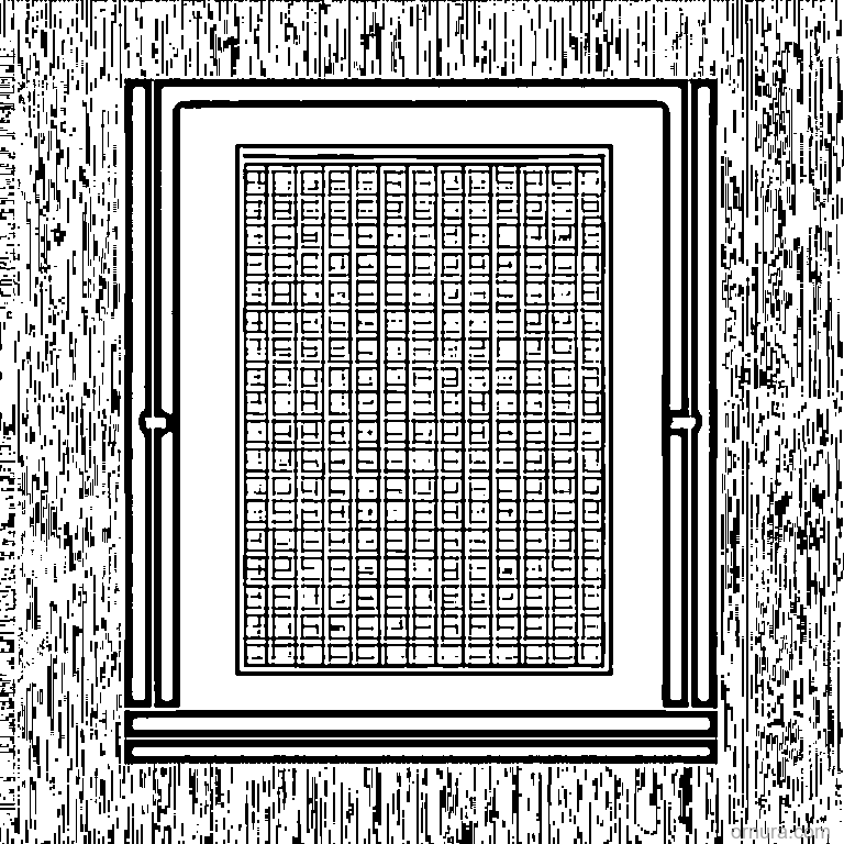 grid pattern squares coloring page - free printable black and white line art for kids and adults