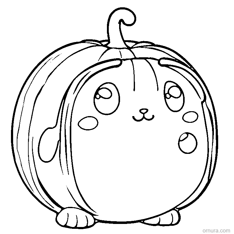 snail with a pumpkin shell coloring page - free printable black and white line art for kids and adults
