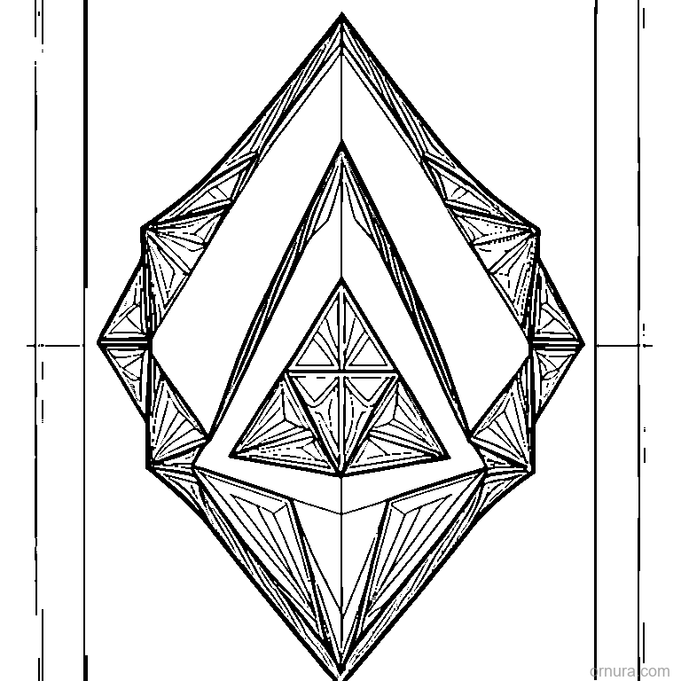 triangle pattern rows coloring page - free printable black and white line art for kids and adults