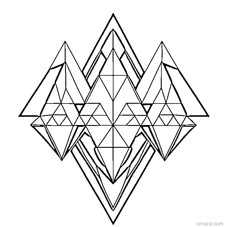 triangle pattern tessellation coloring page - free printable geometric triangle tessellation for kids and adults