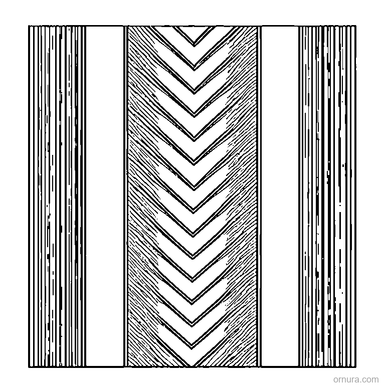 zigzag pattern chevron coloring page - free printable black and white line art for kids and adults