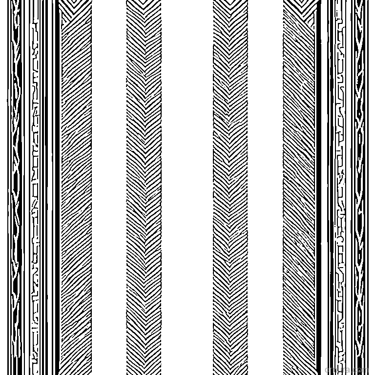 zigzag pattern thick coloring page - free printable black and white line art for kids and adults