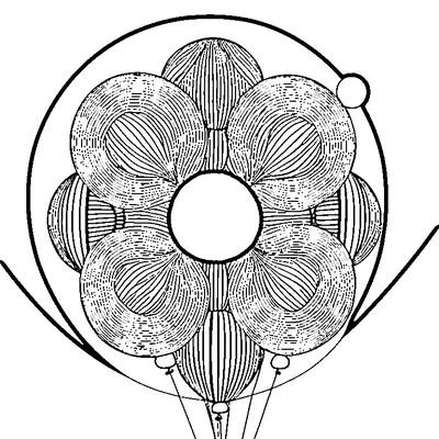 balloon pattern floating circles coloring pages