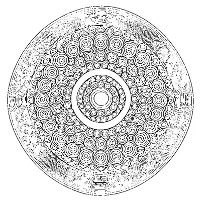 Bead Pattern Circles In Row coloring page