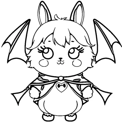 bunny in a vampire cape coloring pages