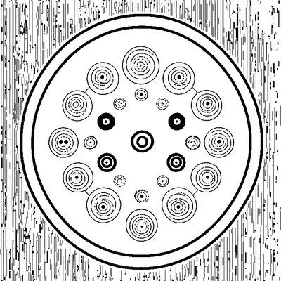 button pattern circles coloring pages