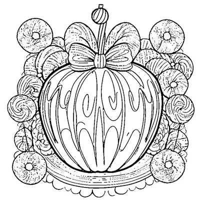 candy apple with sprinkles coloring pages