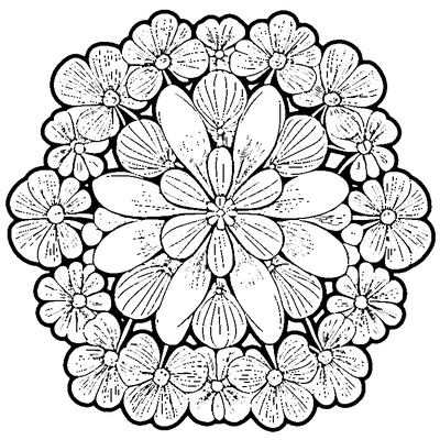 Clover Pattern Repeated coloring page design 2