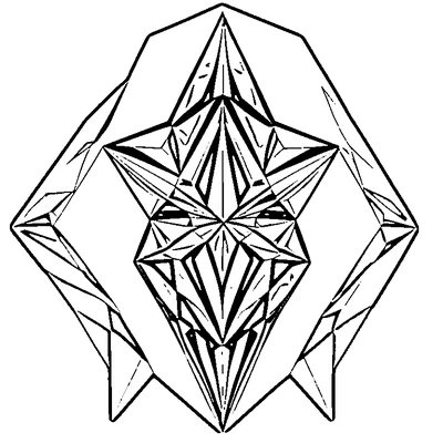 Crystal Pattern Geometric coloring page design 3