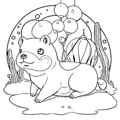Cute Capybara Sleeping