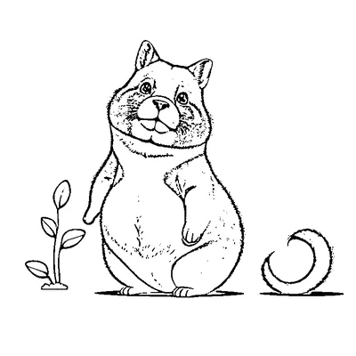 Cute Capybara With A Cheerful Laugh coloring page - free printable