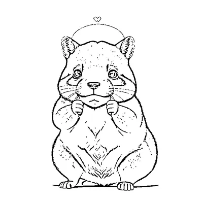 Cute Capybara With A Peaceful Calm Face coloring page - free printable