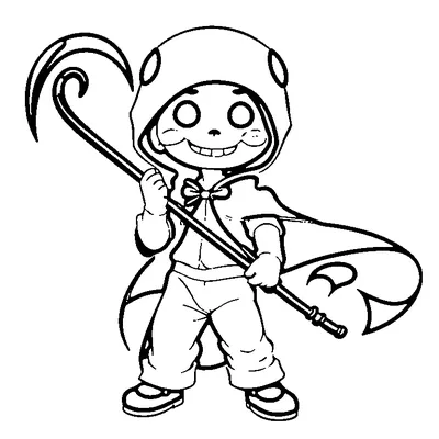 cute little grim reaper coloring pages