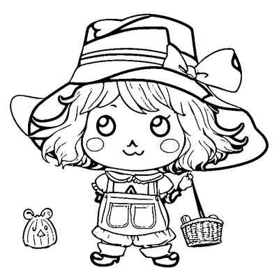 cute little scarecrow girl coloring pages