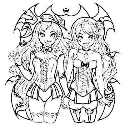 Cute Vampire with Fangs coloring pages