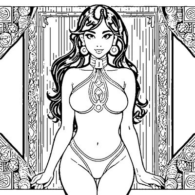 Dots And Lines Pattern coloring page design 1
