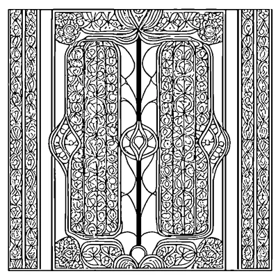 Dots And Lines Pattern coloring page design 2