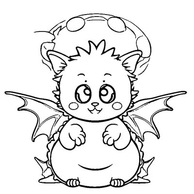 easy baby dragon coloring pages
