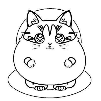easy black cat arching its back coloring pages