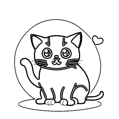 easy halloween cat sitting coloring pages