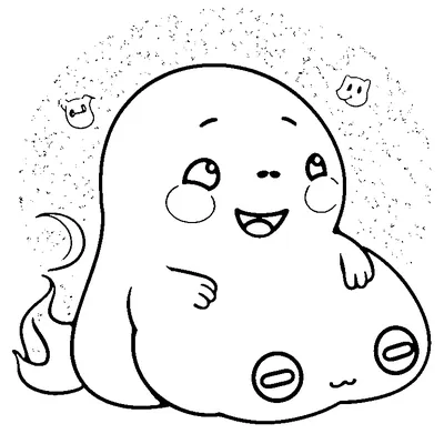 easy sleepy ghost coloring pages