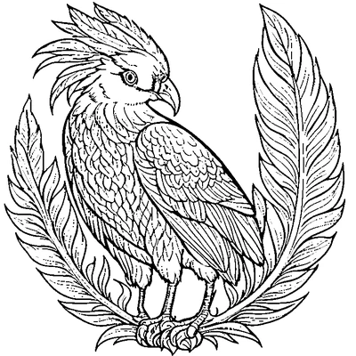 Feather Pattern Repeated coloring page design 2