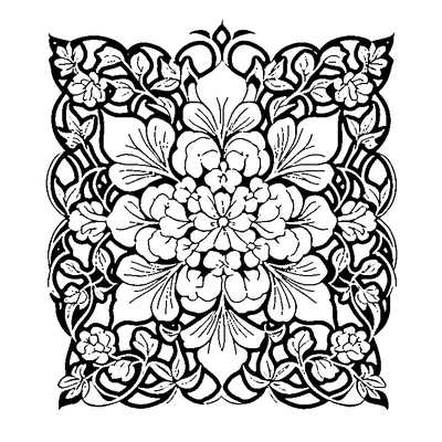 Floral Pattern Vine coloring page design 3