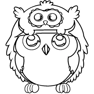 fluffy baby owl coloring pages