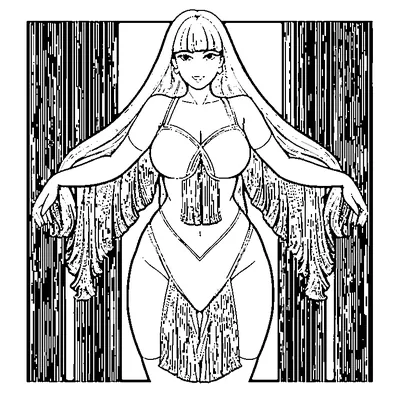 fringe pattern horizontal coloring pages