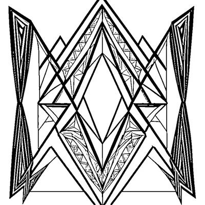 geometric pattern triangles coloring pages