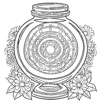 gratitude jar full of notes coloring pages