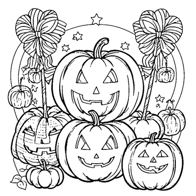 Halloween Candy Apple on Stick coloring pages