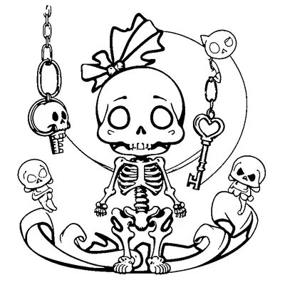 Little Skeleton With Tiny Keys