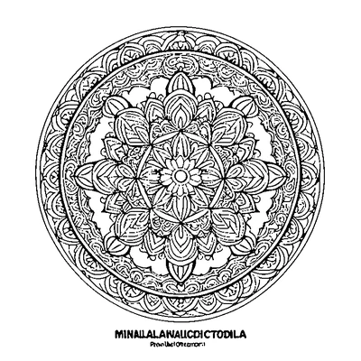 Mandala Pattern Circular coloring page design 2