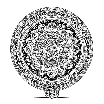 Mandala Pattern Circular coloring page design 3