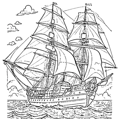 mayflower ship sailing coloring pages