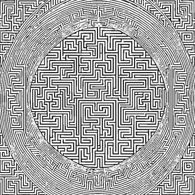 maze pattern simple coloring pages