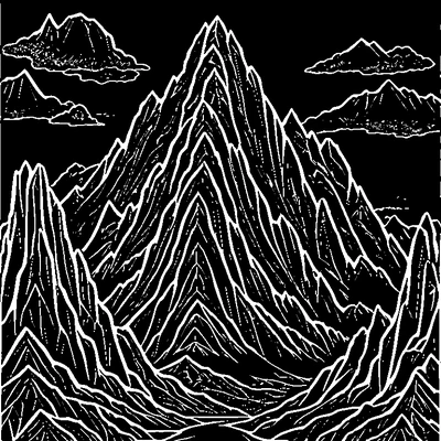 Mountain Pattern Peaks coloring page design 2