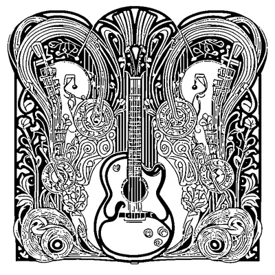 music notes pattern coloring pages
